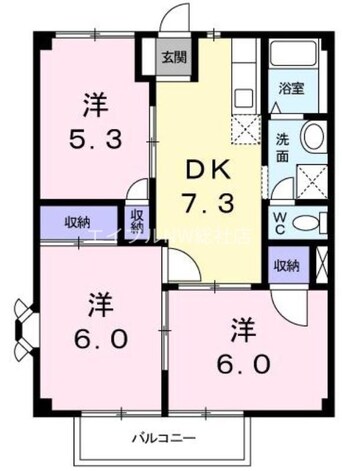 間取図 ニュ－シティ安本