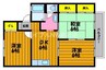 フォンティーヌ　Ｃ棟 3DKの間取り