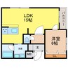 リアン・メルヴェイユ 1LDKの間取り