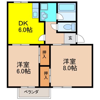 間取図 エステート守山Ａ棟