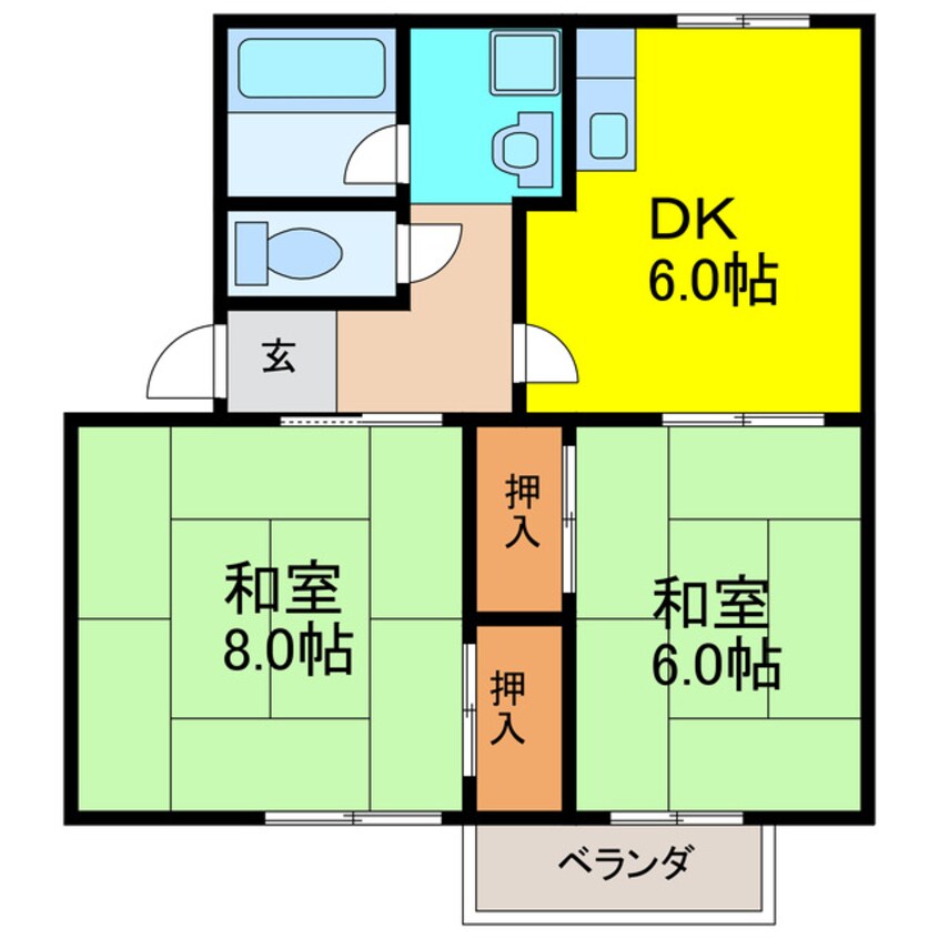 間取図 エステート守山Ａ棟