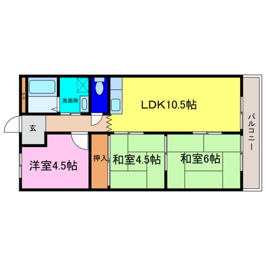 間取図 ベルエーヌ野洲
