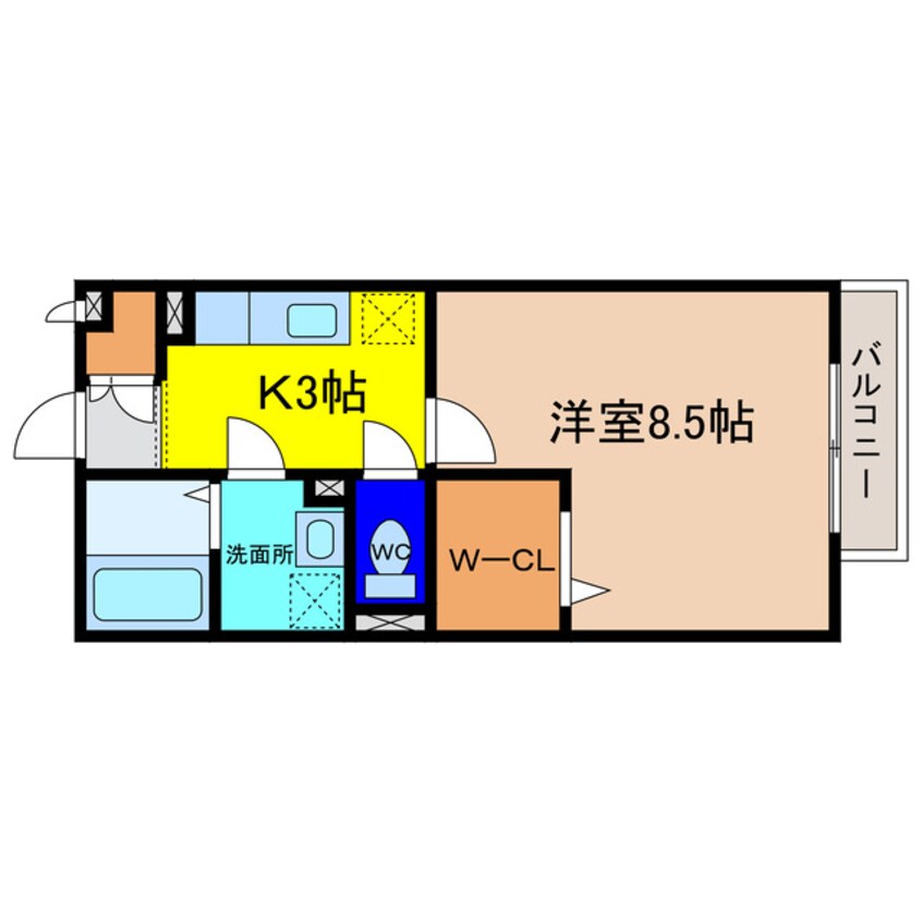 間取図 グランシャリオ（行畑）