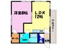 ハイツ伽羅 1LDKの間取り