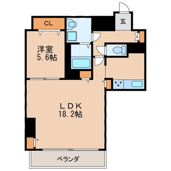 間取図 名古屋市営地下鉄桜通線/高岳駅 徒歩5分 5階 築6年