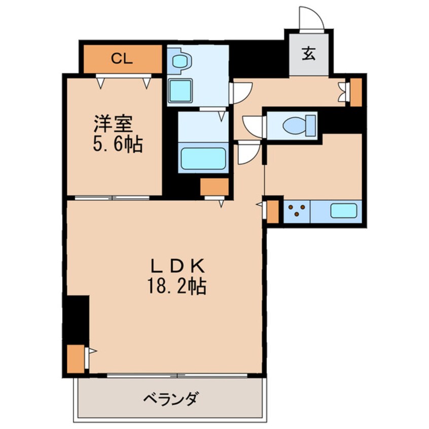間取図 名古屋市営地下鉄桜通線/高岳駅 徒歩5分 5階 築6年