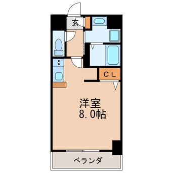 間取図 名古屋市営地下鉄名城線/矢場町駅 徒歩5分 8階 築18年