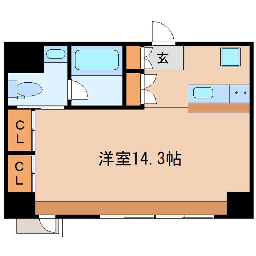 間取図 名古屋市営地下鉄桜通線/高岳駅 徒歩5分 18階 築17年
