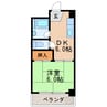 名古屋市営地下鉄名城線/矢場町駅 徒歩3分 6階 築48年 1DKの間取り