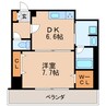 さくらHills NISHIKI Platinum Residence 1DKの間取り