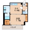 さくらHills NISHIKI Platinum Residence 1DKの間取り