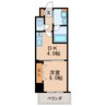 さくらHills NISHIKI Platinum Residence 1DKの間取り