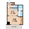さくらHills NISHIKI Platinum Residence 1DKの間取り