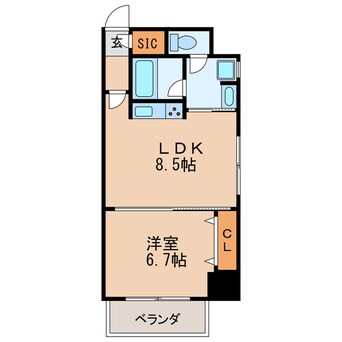 間取図 名古屋市営地下鉄桜通線/丸の内駅 徒歩4分 3階 築5年