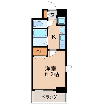 間取図 名古屋市営地下鉄桜通線/高岳駅 徒歩2分 6階 築21年