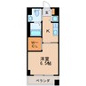 KDX千早レジデンス 1Kの間取り