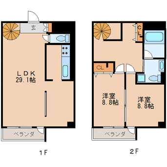 間取図 名古屋市営地下鉄東山線/新栄町駅 徒歩2分 14-15階 築19年