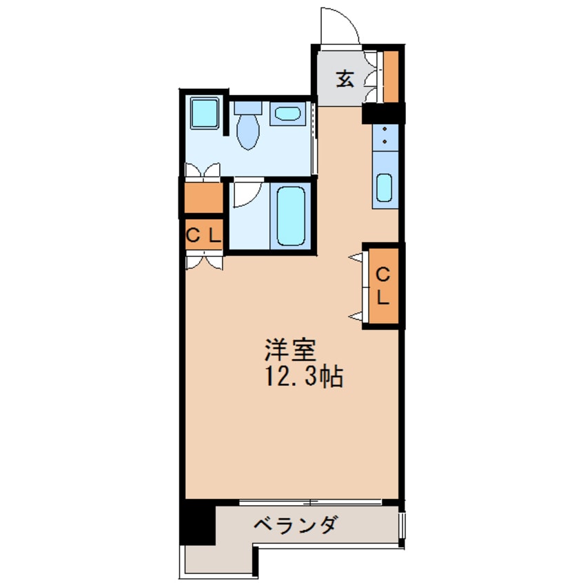 間取図 名古屋市営地下鉄東山線/新栄町駅 徒歩2分 8階 築19年