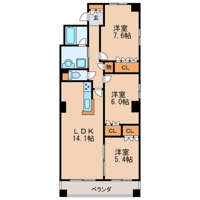 間取図 パークアクシス白壁