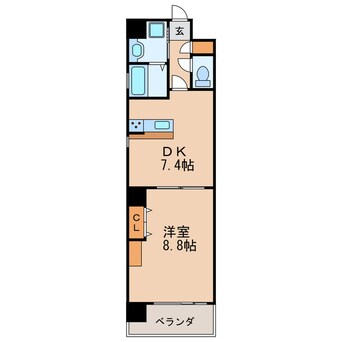 間取図 名古屋市営地下鉄鶴舞線/丸の内駅 徒歩3分 5階 築17年