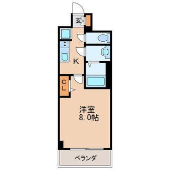 間取図 名古屋市営地下鉄東山線/千種駅 徒歩5分 4階 築6年