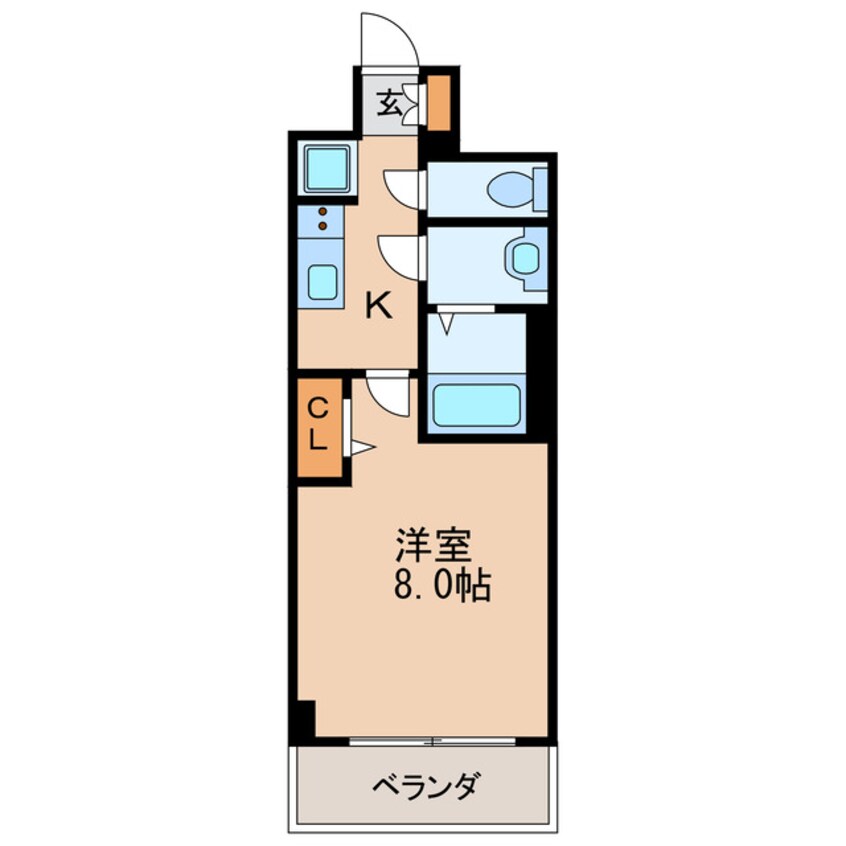 間取図 名古屋市営地下鉄東山線/千種駅 徒歩5分 4階 築6年