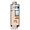 スリーアイランドタワー久屋大通 1Kの間取り