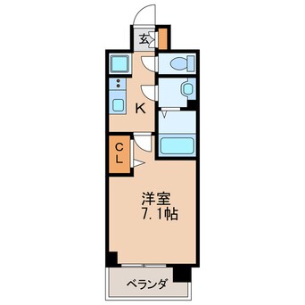間取図 名古屋市営地下鉄名城線/矢場町駅 徒歩3分 4階 築6年
