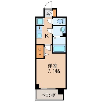 間取図 名古屋市営地下鉄名城線/矢場町駅 徒歩3分 3階 築6年