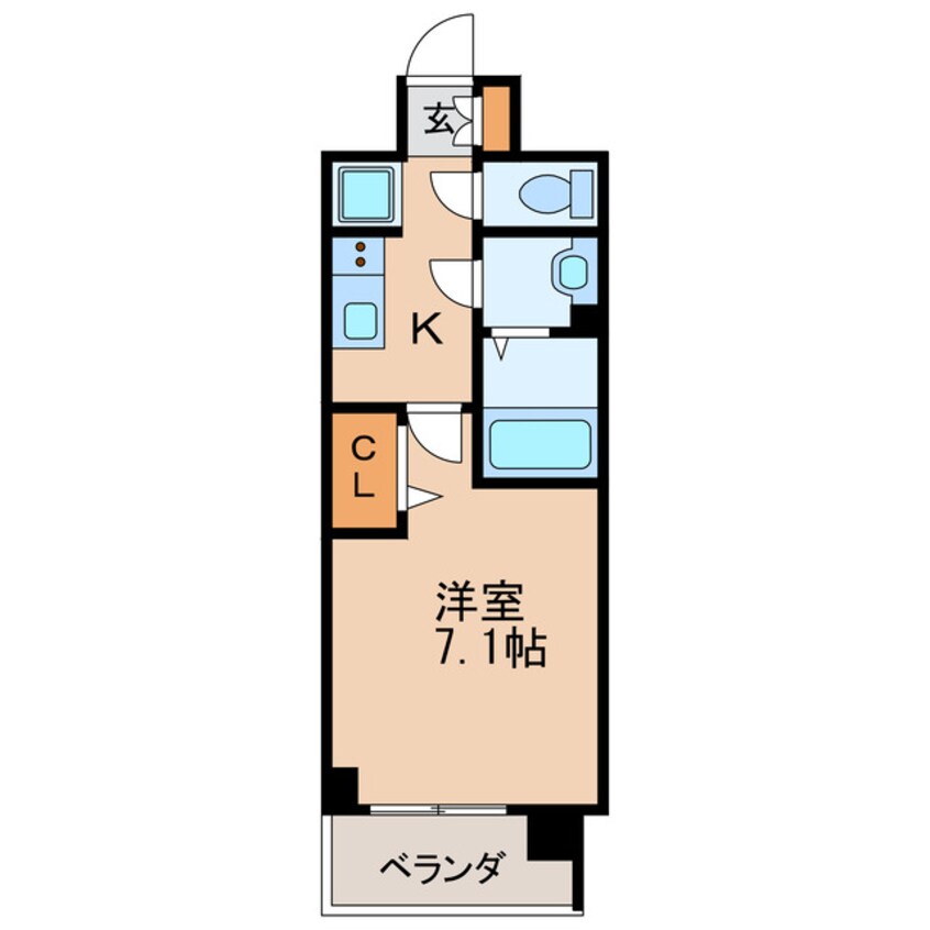 間取図 名古屋市営地下鉄名城線/矢場町駅 徒歩3分 3階 築6年