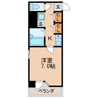 間取図 名古屋市営地下鉄東山線/新栄町駅 徒歩5分 7階 築34年