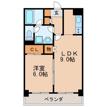 間取図 名古屋市営地下鉄東山線/伏見駅 徒歩5分 10階 築35年