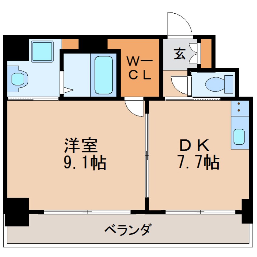 間取図 Casone asso