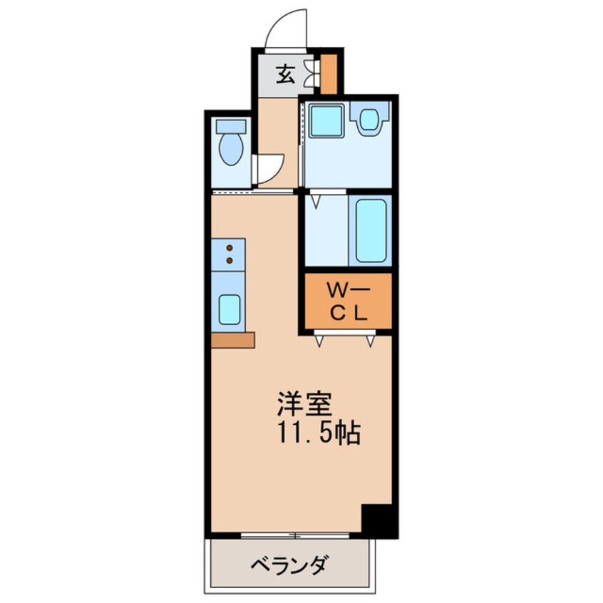 間取図 名古屋市営地下鉄東山線/伏見駅 徒歩3分 2階 築18年