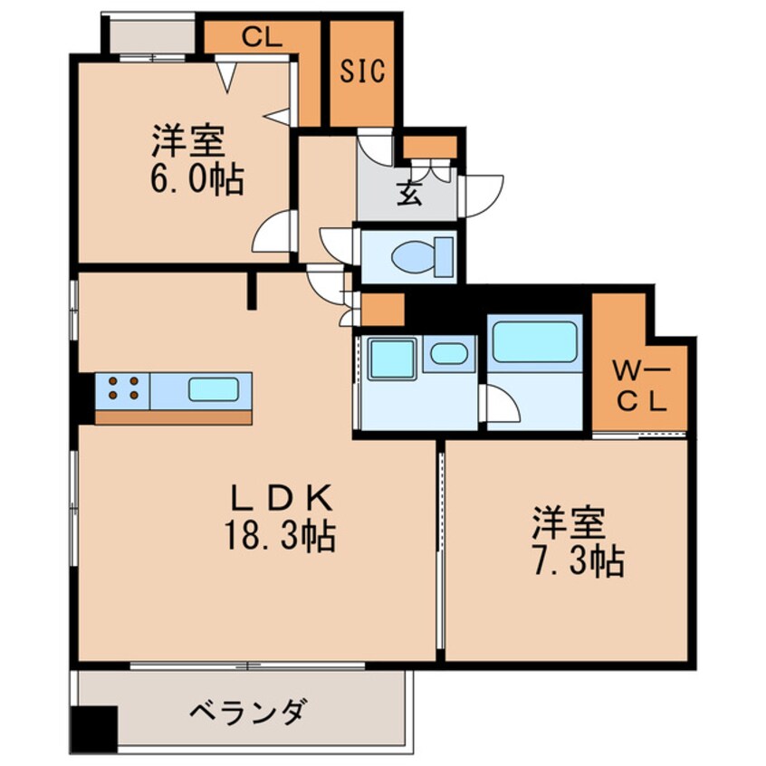 間取図 エルミタージュ新栄