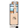 プレサンス泉セントマーク 1Kの間取り