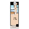 プレサンス泉セントマーク 1Kの間取り