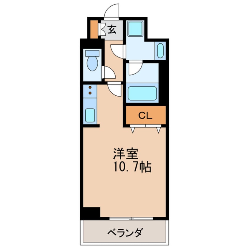 間取図 名古屋市営地下鉄桜通線/高岳駅 徒歩1分 6階 築18年