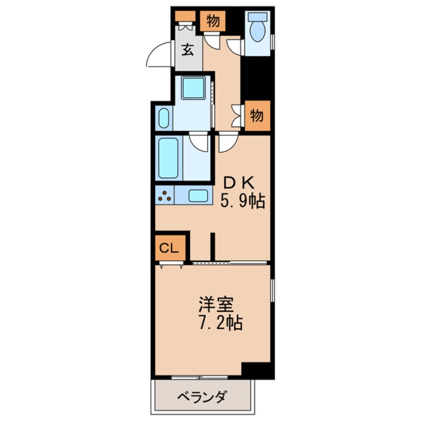 間取図 名古屋市営地下鉄桜通線/高岳駅 徒歩1分 8階 築18年