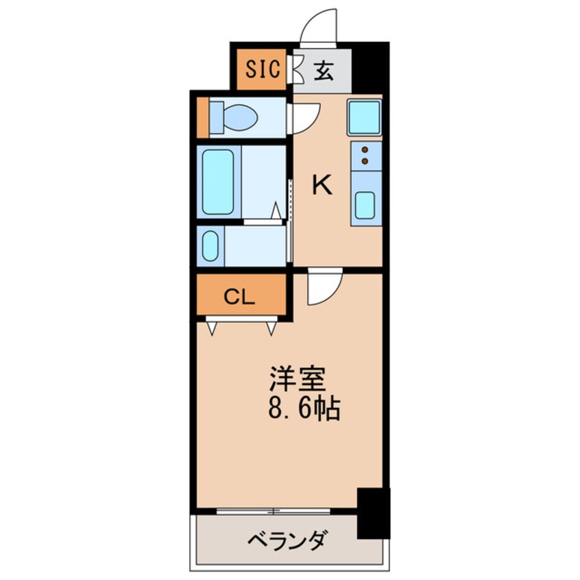 間取図 レジディア高岳