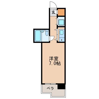 間取図 名古屋市営地下鉄桜通線/丸の内駅 徒歩2分 7階 築40年