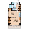 プレステージ新栄 1LDKの間取り