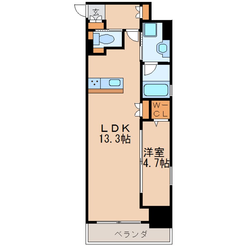 間取図 M’s Ark Hisaya-odori