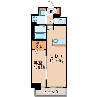 間取図 名古屋市営地下鉄桜通線/高岳駅 徒歩5分 11階 築2年