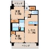 名古屋市営地下鉄名城線/矢場町駅 徒歩6分 2階 築浅 2LDKの間取り