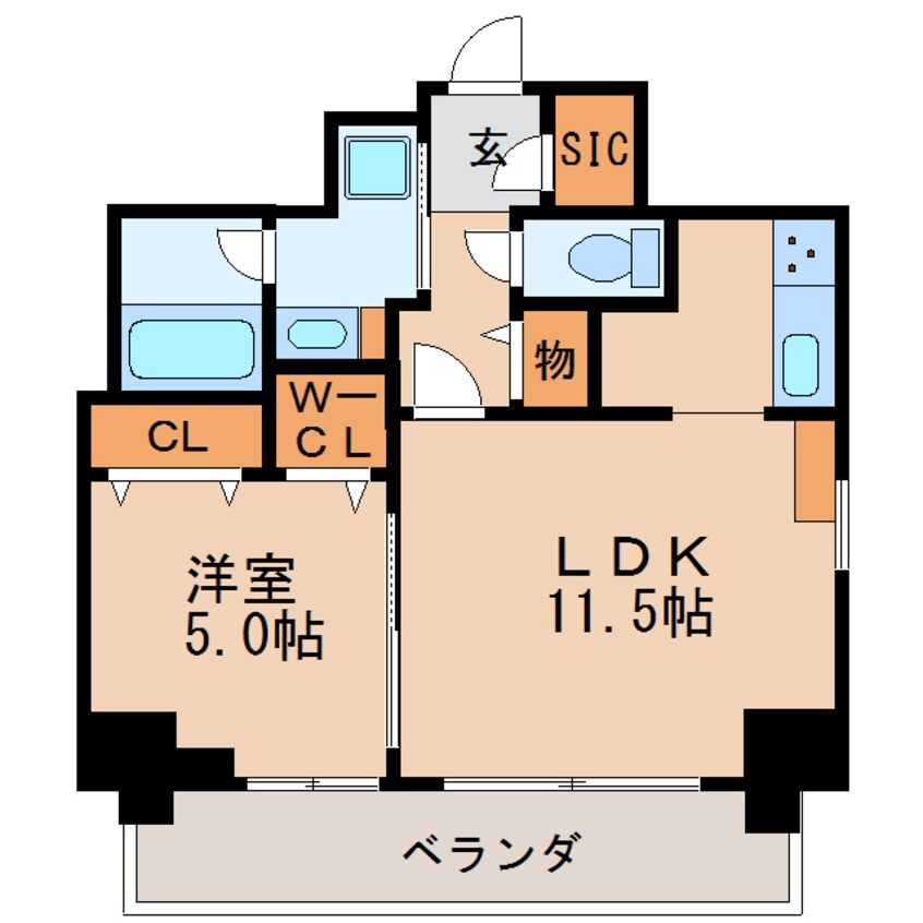 間取図 名古屋市営地下鉄桜通線/丸の内駅 徒歩2分 10階 築2年