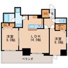 Flair丸の内 2LDKの間取り