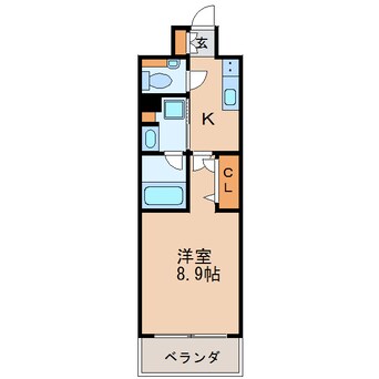 間取図 名古屋市営地下鉄東山線/新栄町駅 徒歩1分 10階 築2年