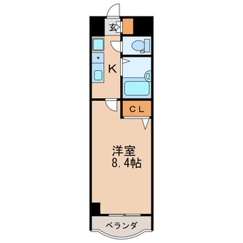 間取図 名古屋市営地下鉄東山線/新栄町駅 徒歩8分 4階 築24年