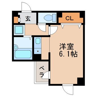 間取図 名古屋市営地下鉄桜通線/高岳駅 徒歩5分 3階 築26年